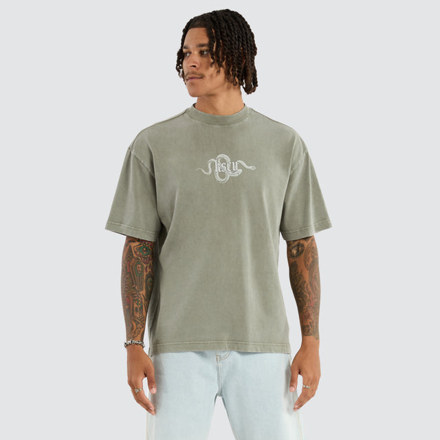 Slither Street Tee Mineral Dusty Olive