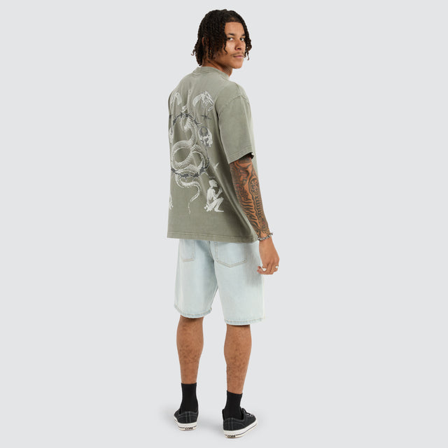 Slither Street Tee Mineral Dusty Olive