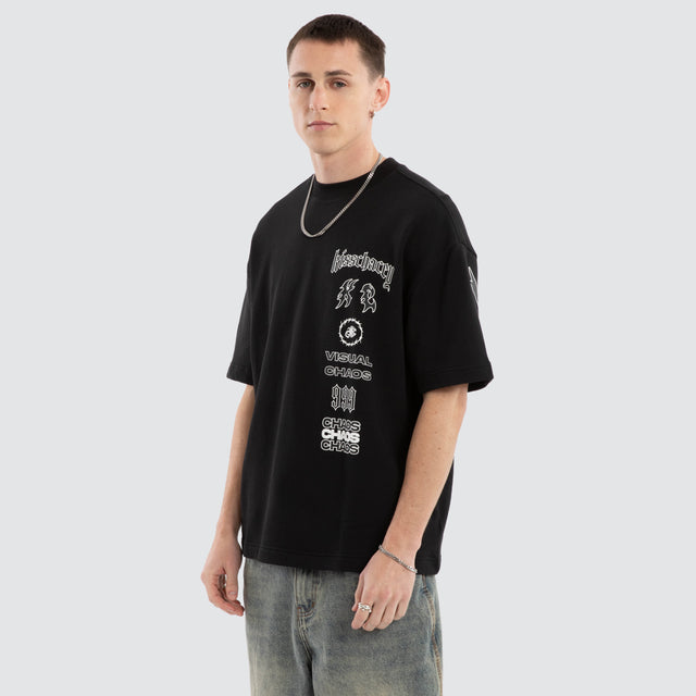 model wears Gates Street Tee Jet Black T-Shirts Black - image 5