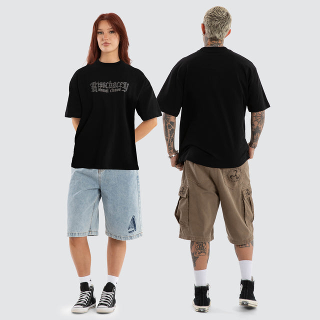Model wears Scripture Street Tee Jet Black T-Shirts Black - image 2