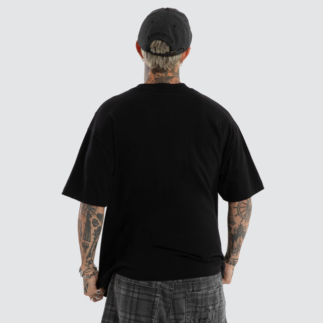 Cheque Street Tee Jet Black