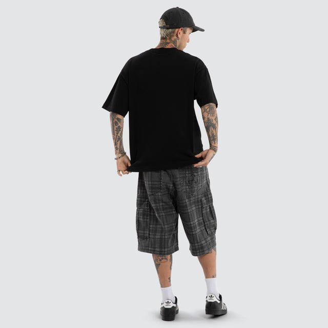 Cheque Street Tee Jet Black