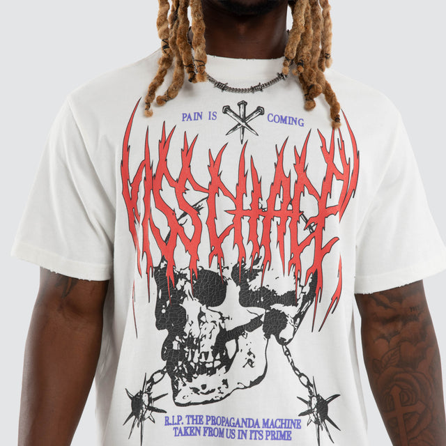 Model wears Rip Rocker Tee Natural White T-Shirts White – image 6