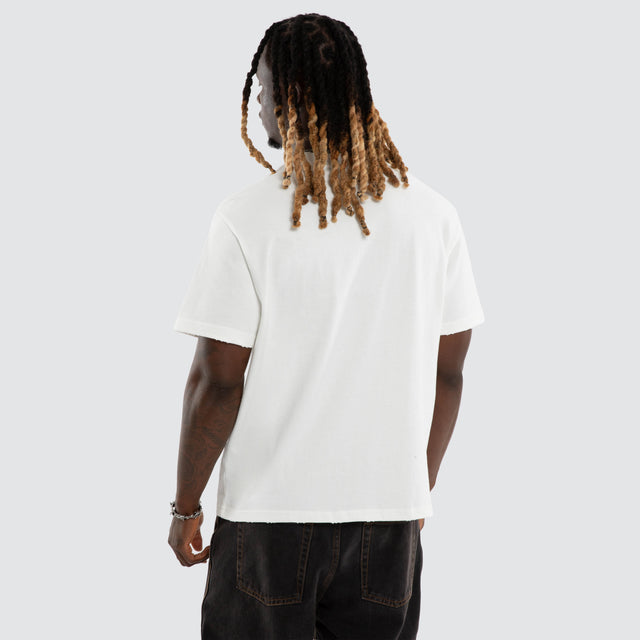 Model wears Rip Rocker Tee Natural White T-Shirts White – image 4