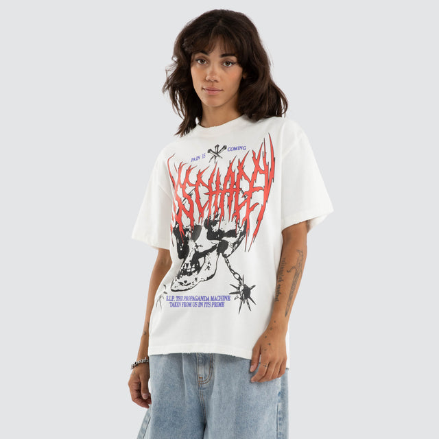 Model wears Rip Rocker Tee Natural White T-Shirts White – image 7