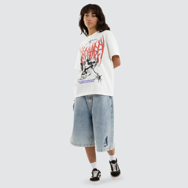 Model wears Rip Rocker Tee Natural White T-Shirts White – image 8