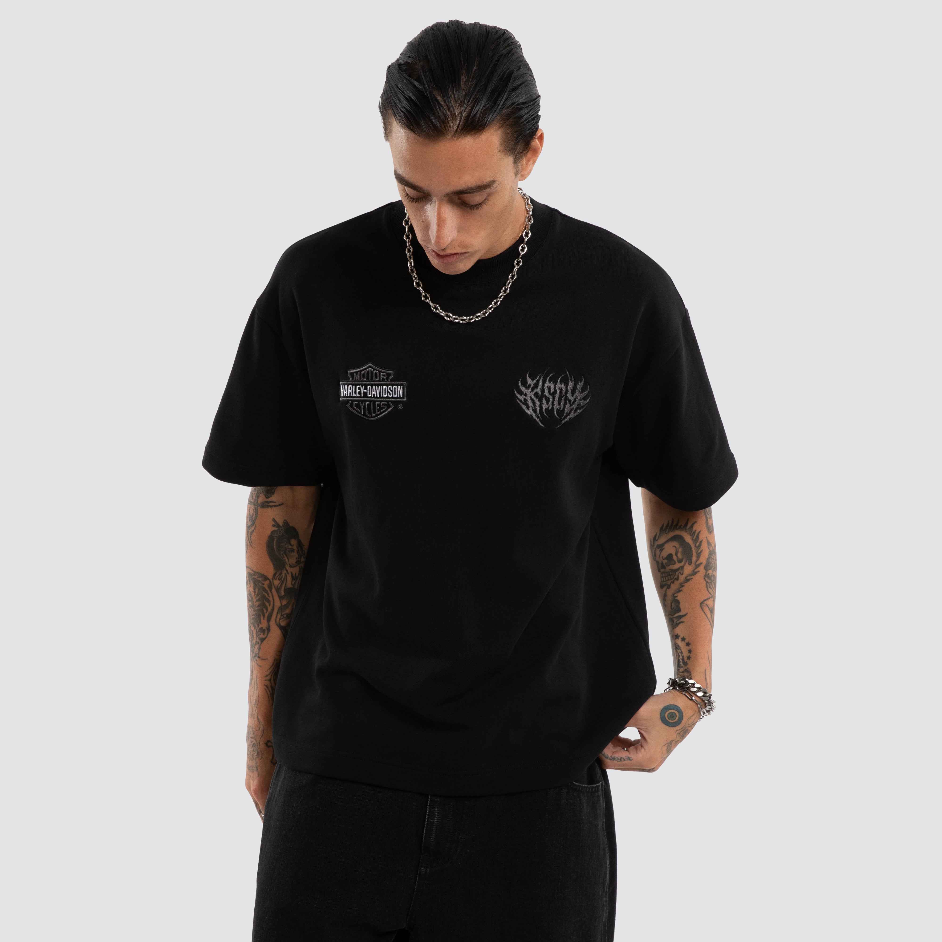 Harley-Davidson x KSCY Outlaw Loopback Street Tee in Black