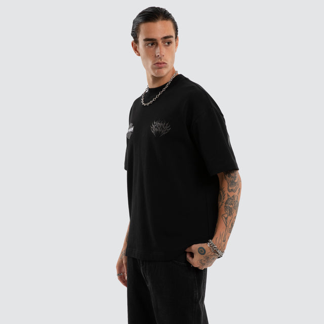 Outlaw Loopback Street Tee Jet Black