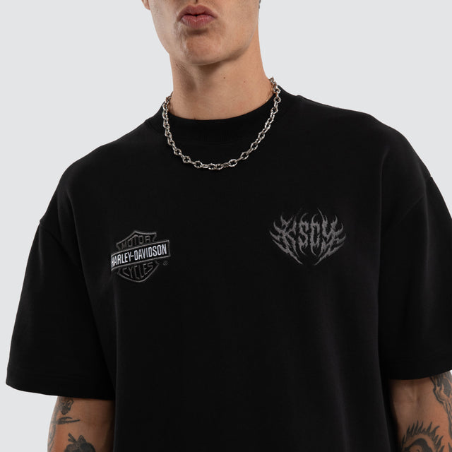 Outlaw Loopback Street Tee Jet Black