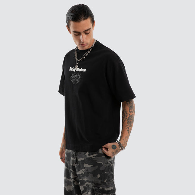 Burnout Street Tee Anthracite Black