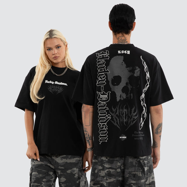 Burnout Street Tee Anthracite Black