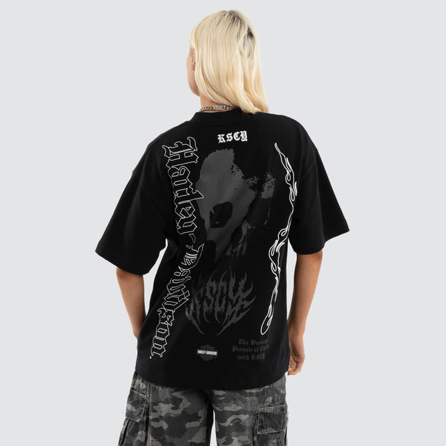 Burnout Street Tee Anthracite Black