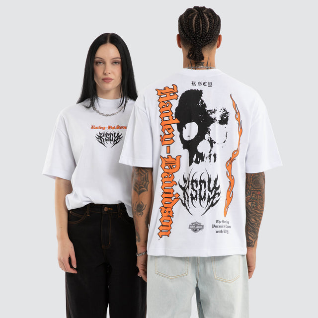 Burnout Street Tee Optical White