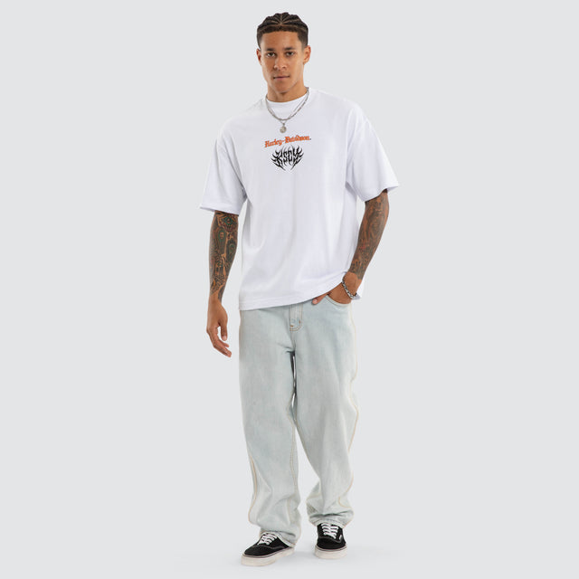 Burnout Street Tee Optical White