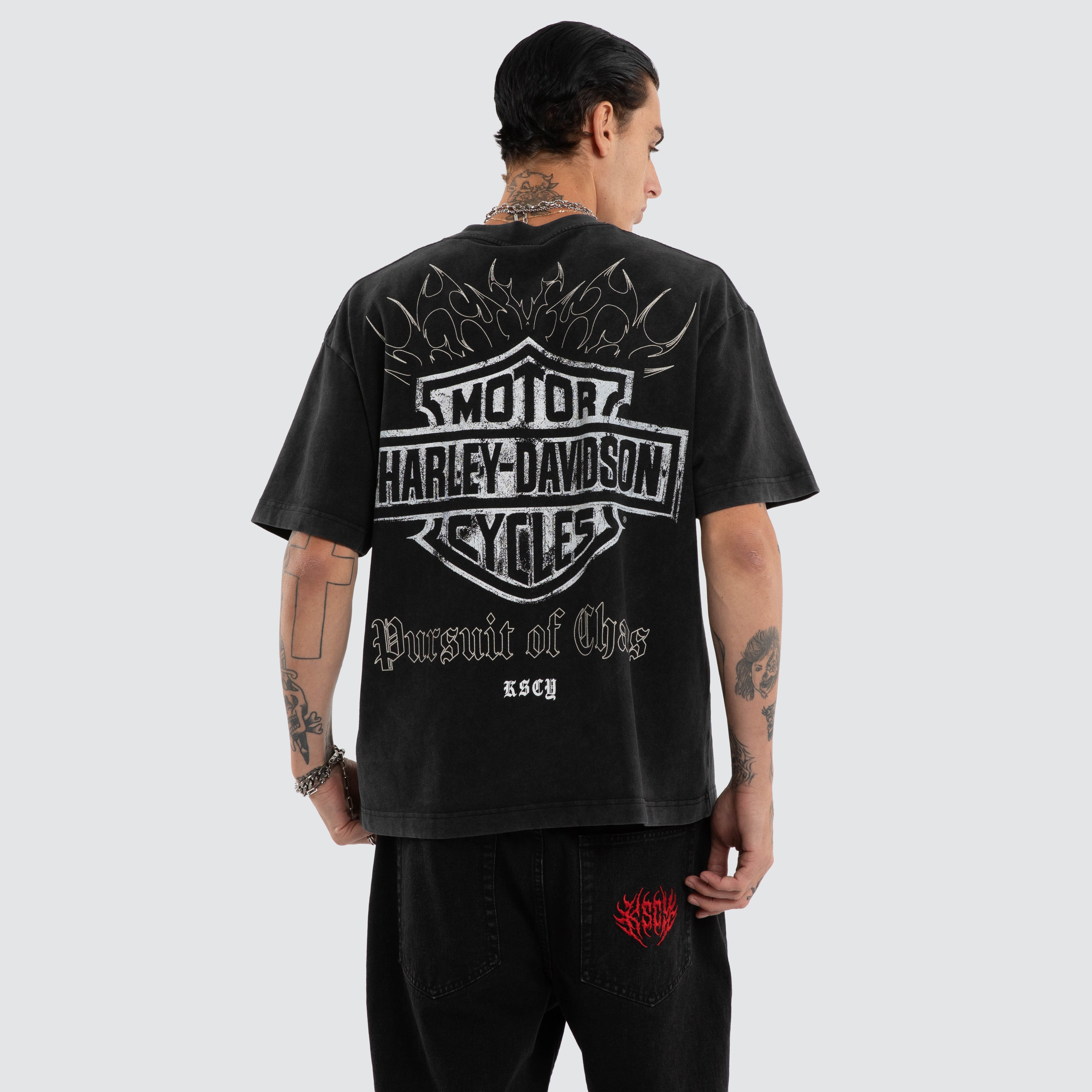 バイクウェア・装備 HARLEY-DAVIDSON REBEL WITH A CAUSE Tee Harley-Davidson x KSCY Resurgence Street Tee in Black | Neverland