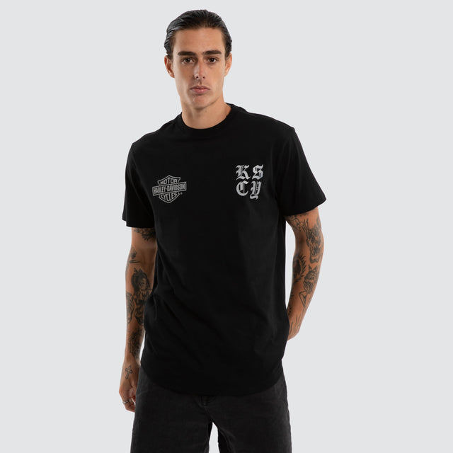 Rustline Dual Curved Tee Jet Black