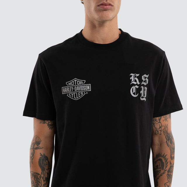 Rustline Dual Curved Tee Jet Black