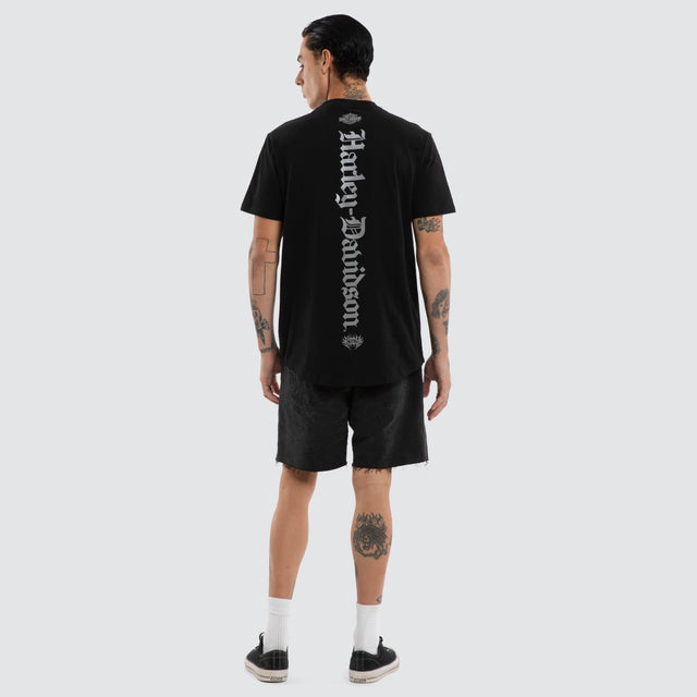 Rustline Dual Curved Tee Jet Black