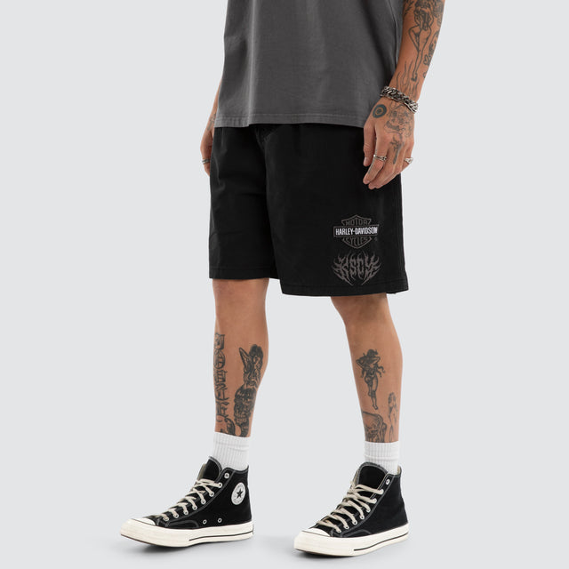 Liberator Mosh Baggy Shorts Jet Black