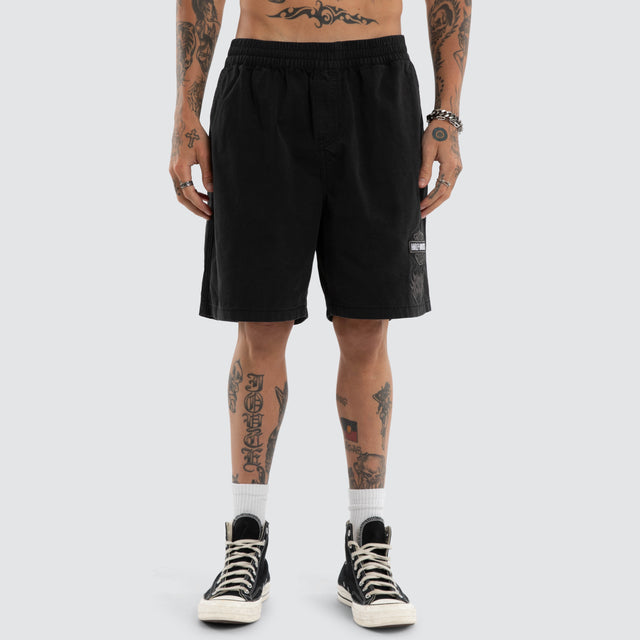 Liberator Mosh Baggy Shorts Jet Black