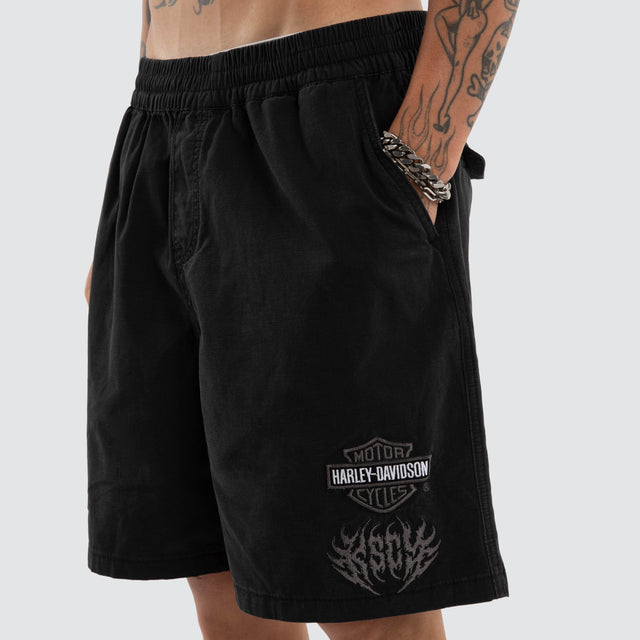 Liberator Mosh Baggy Shorts Jet Black