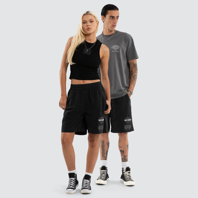 Liberator Mosh Baggy Shorts Jet Black