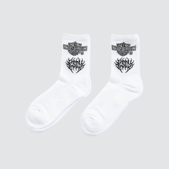 Outlaw 2PK Crew Socks Optical White