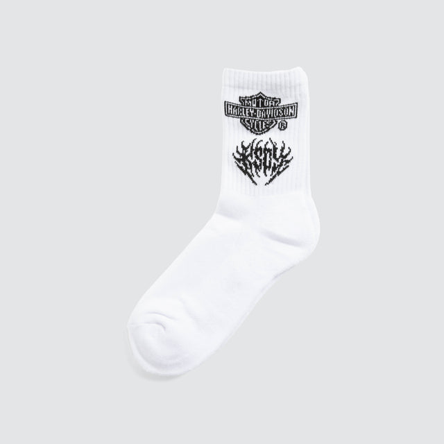 Outlaw 2PK Crew Socks Optical White