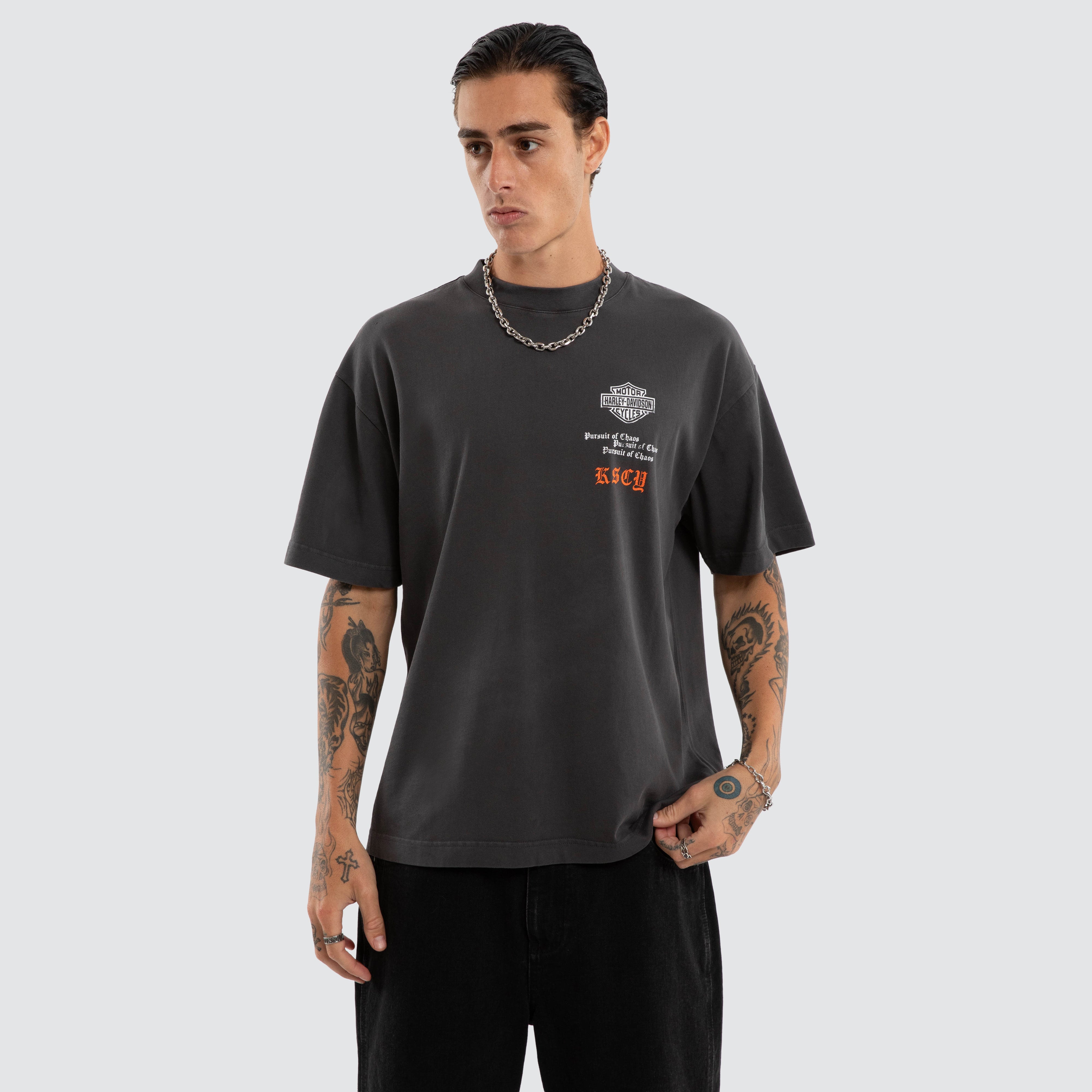Harley-Davidson x KSCY Engine Street Tee in Black | Neverland Store