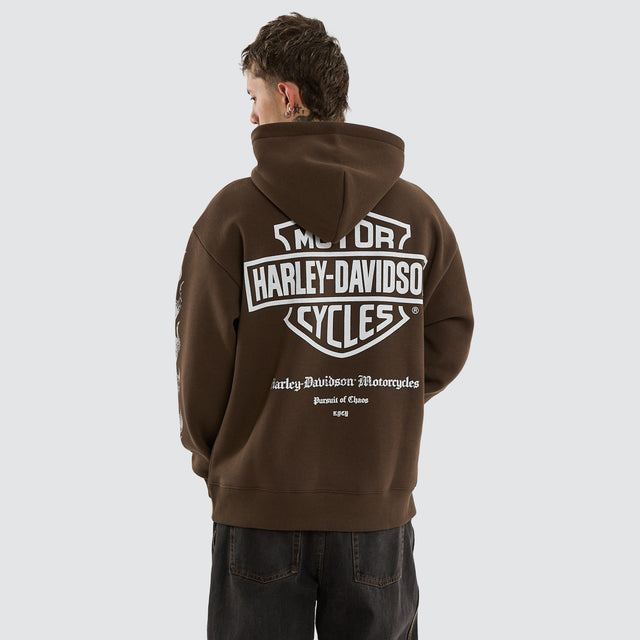 Model wears Freedom Relaxed Hoodie Slate Brown Hoodies Brown – image 7