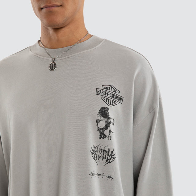 Member Box Fit Raw Hem Sweater Pigment Dove