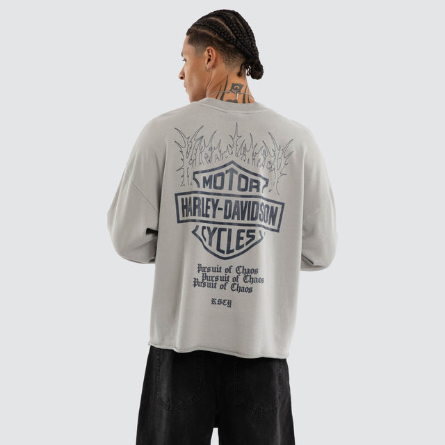 Member Box Fit Raw Hem Sweater Pigment Dove