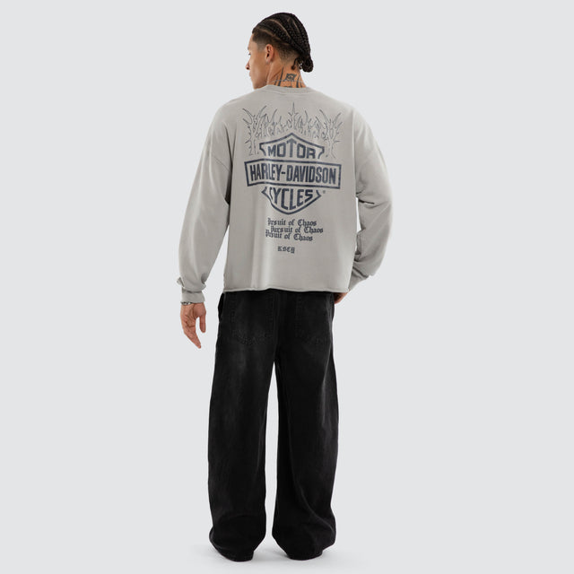 Member Box Fit Raw Hem Sweater Pigment Dove