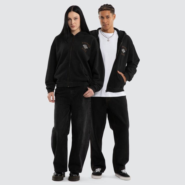 Access Street Zip Hoodie Jet Black