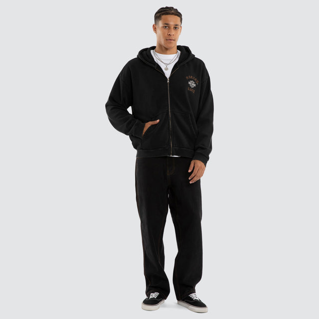 Access Street Zip Hoodie Jet Black