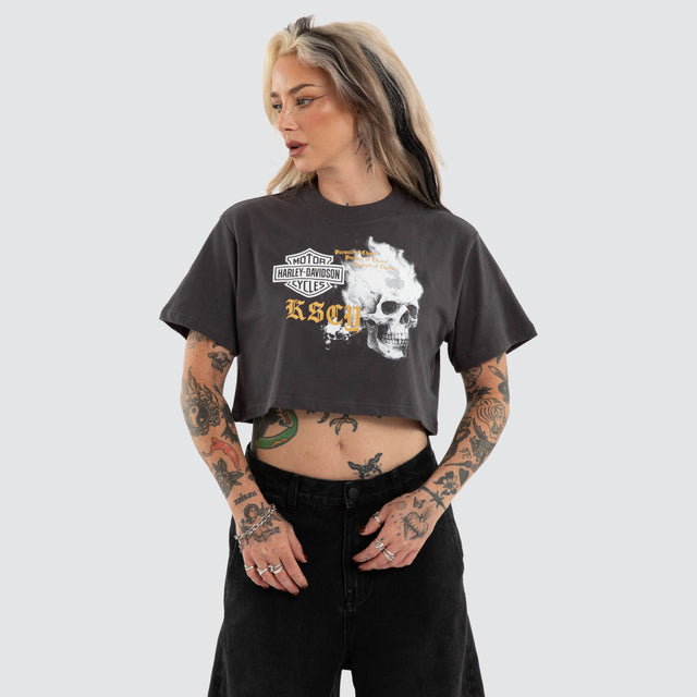 Engine Crop Tee Asphalt