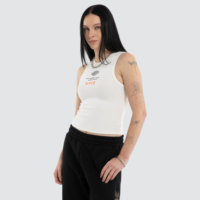 Tune Rib Tank Natural White