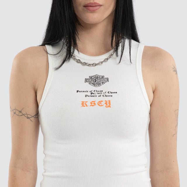 Tune Rib Tank Natural White
