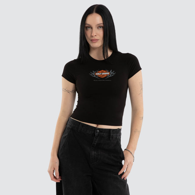 Polished Baby Tee Jet Black