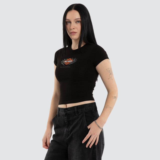 Polished Baby Tee Jet Black