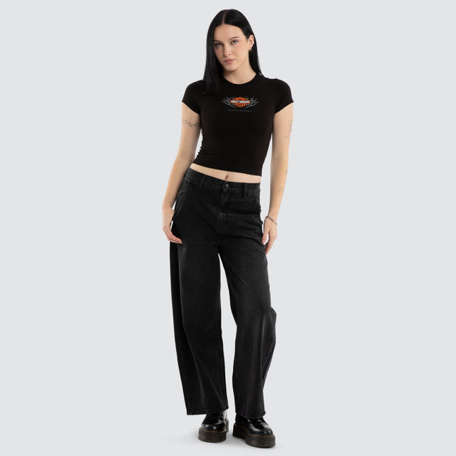 Polished Baby Tee Jet Black