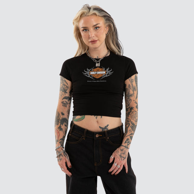 Polished Baby Tee Jet Black