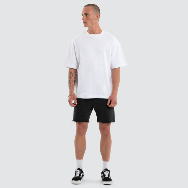 KS5 Slim Denim Shorts Vintage Black
