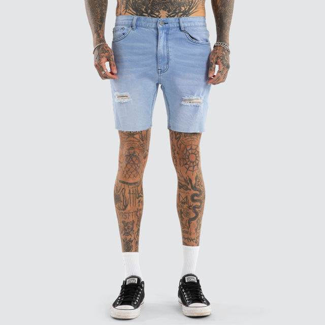 KS2 Denim Shorts Destroyed Crystal Blue