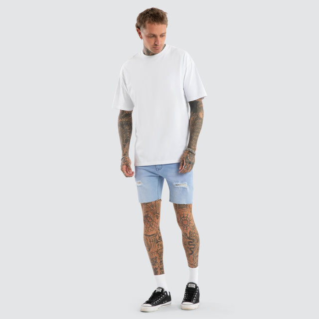 KS2 Denim Shorts Destroyed Crystal Blue
