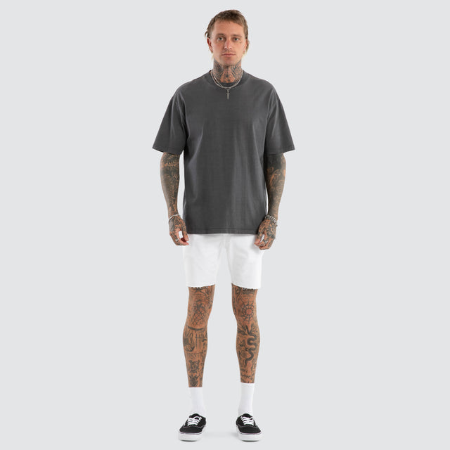 KS2 Denim Shorts White