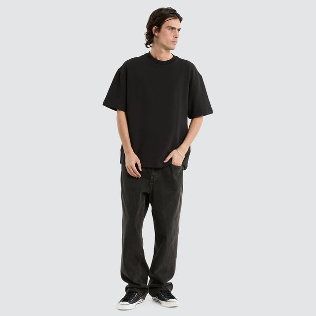 Cassius Loopback Street Tee Jet Black