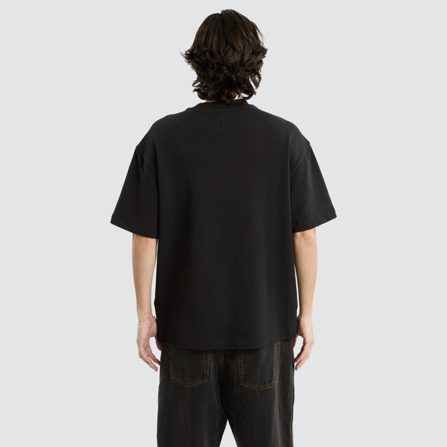 Cassius Loopback Street Tee Jet Black