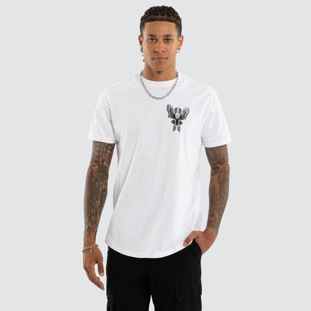 Aves Dual Curve Tee Optical White