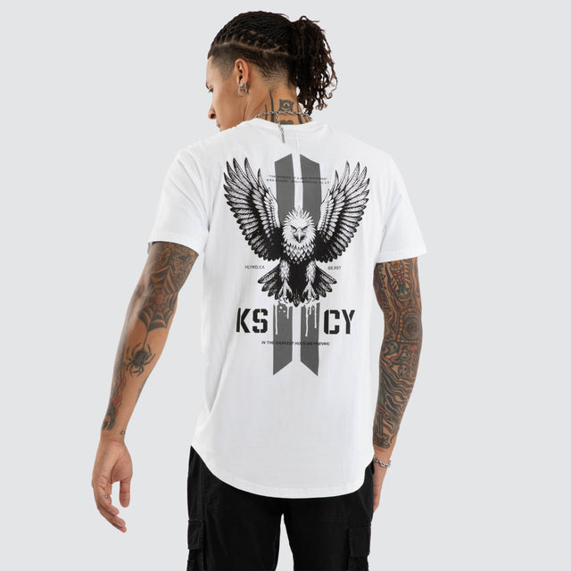 Aves Dual Curve Tee Optical White